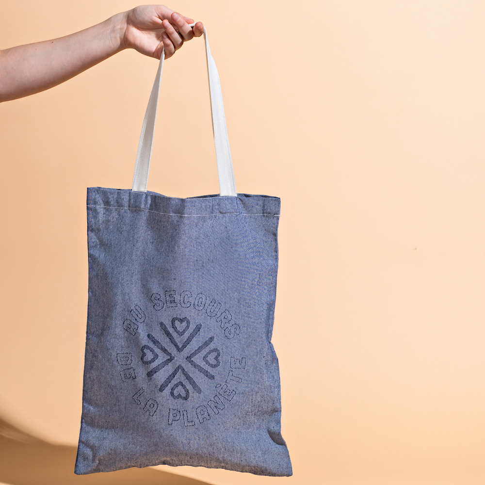 Sac Tote Bag En Coton Bio Commerce équitable - Design Artistique Unique - Idéal Shopping, Plage, Quotidien