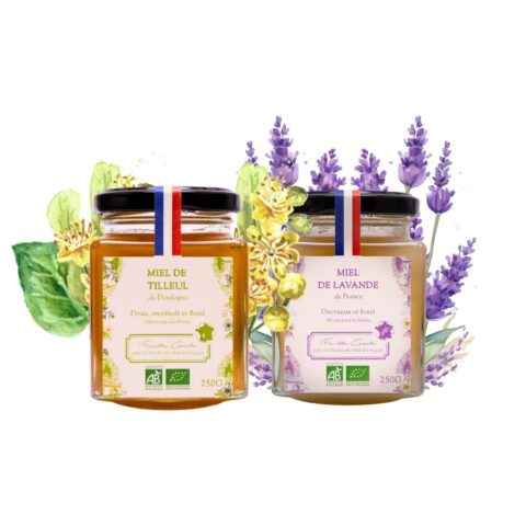 Duo Miel de lavande & tilleul BIO 500g