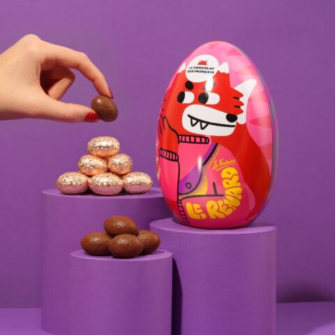 Oeuf métal "le corbeau et le renard"